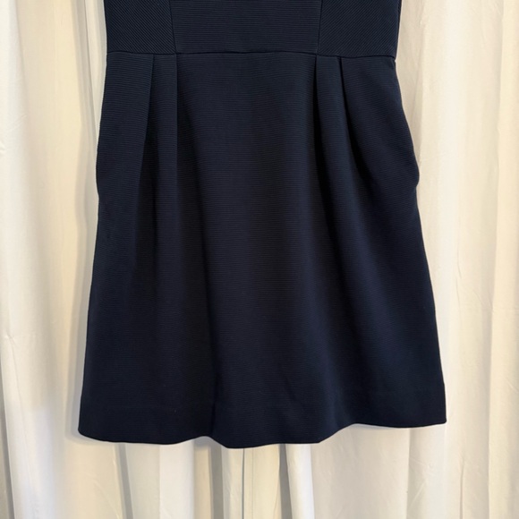 Madewell Navy Black Fit & Flare Dress Pockets Short Sleeve Women’s 4 - Picture 5 of 9